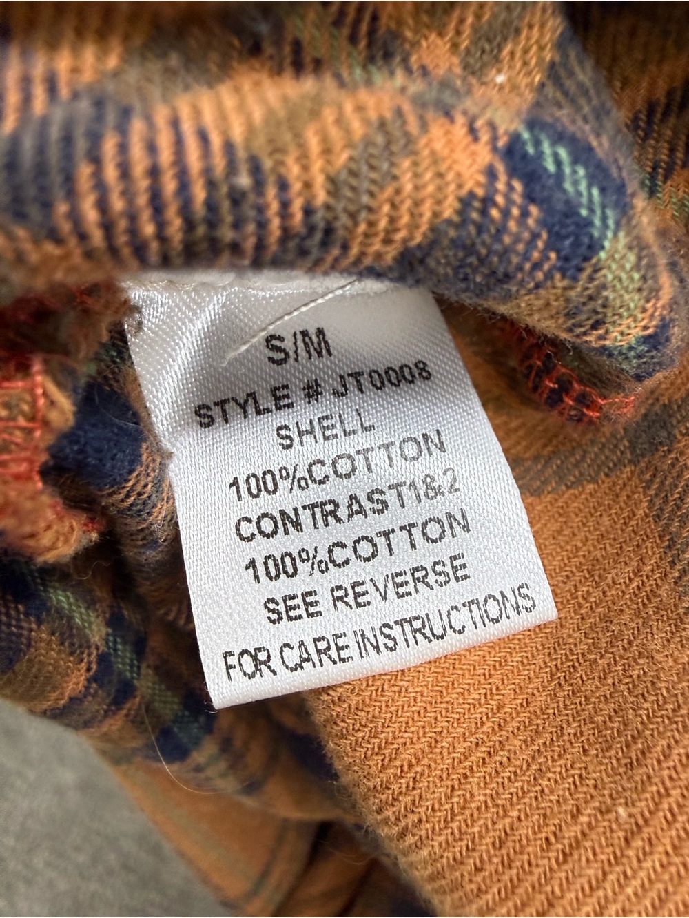 Oli & Hali Boho Patchwork Mixed Plaid Waffle Knit Raw Hem Oversized Shacket Top - Picture 6 of 9